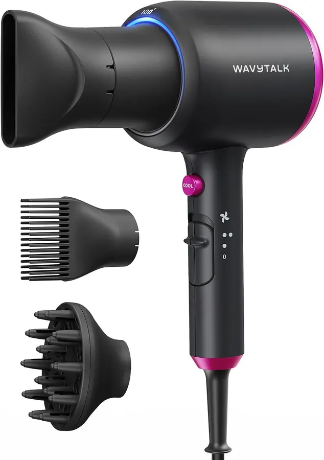 Secador Wavytalk Ionic 1875W: Secado Rápido, Difusor y 3 Accesorios para Todo Tipo de Cabello — imagen 1