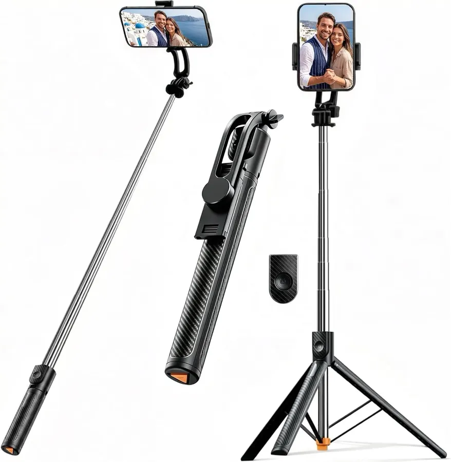 Trípode para teléfono de 67" con control remoto inalámbrico | Soporte ligero para videos y fotos — imagen 1