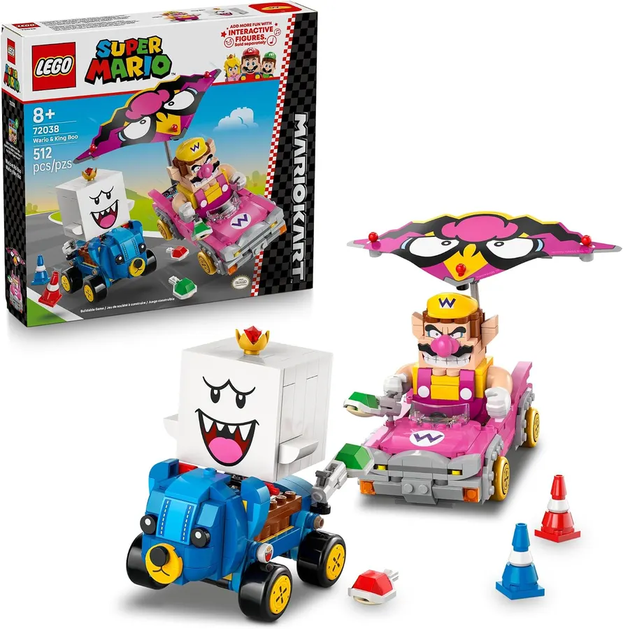 LEGO Super Mario Kart 72038 Wario y King Boo 512 Piezas 2 Karts — imagen 1