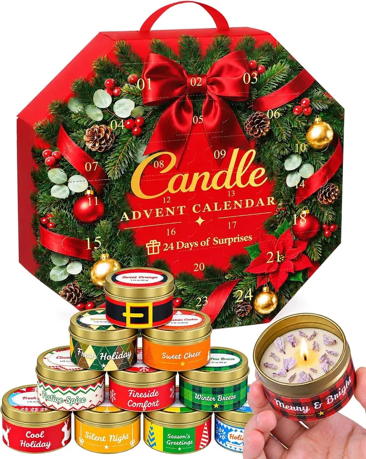 Calendario de Adviento de velas 2026, juego de regalo de velas perfumadas — imagen 1