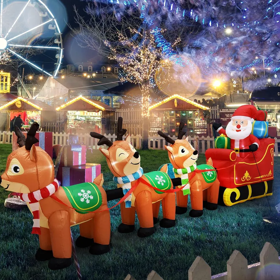 Inflables de Navidad de 12 pies, decoraciones gigantes para patio — imagen 1