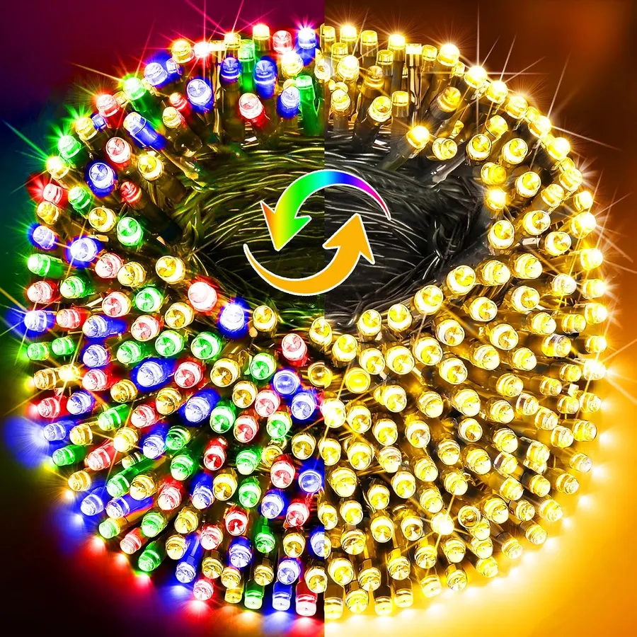 1000 luces LED de Navidad de 403 pies para exteriores que cambian de — imagen 1