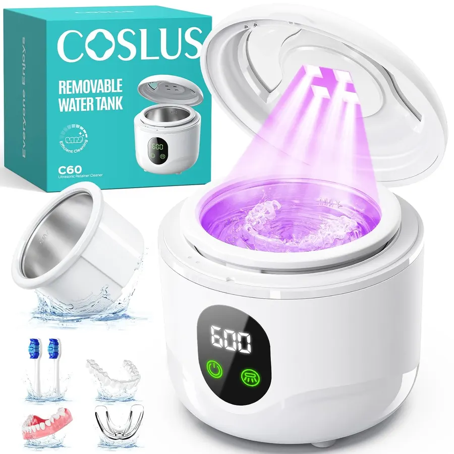 COSLUS C60 Limpiador Ultrasónico: Limpieza Profesional a 45kHz para Retenedores y Dentaduras — imagen 1