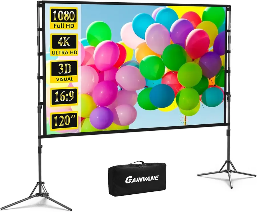 Pantalla Proyector 120" 4K HD 16:9 con Trípode Portátil — imagen 1