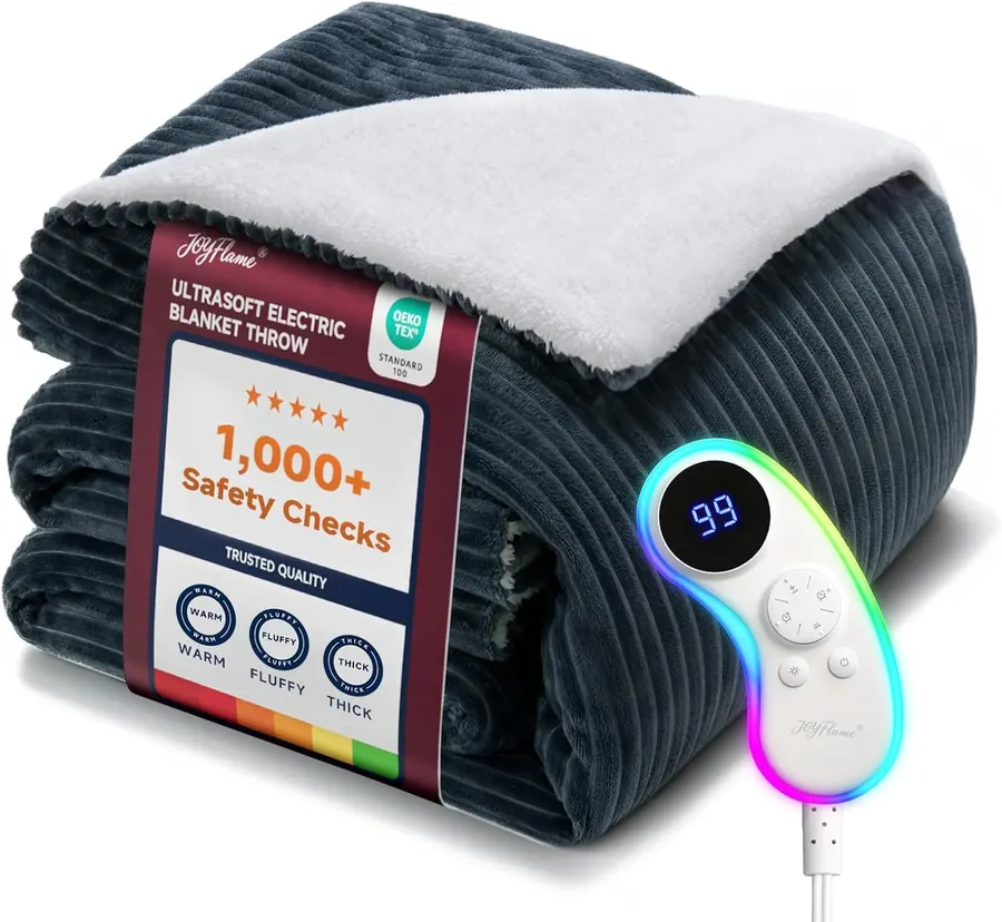 Manta Térmica Eléctrica Sherpa 9 Niveles de Calor Gris — imagen 1