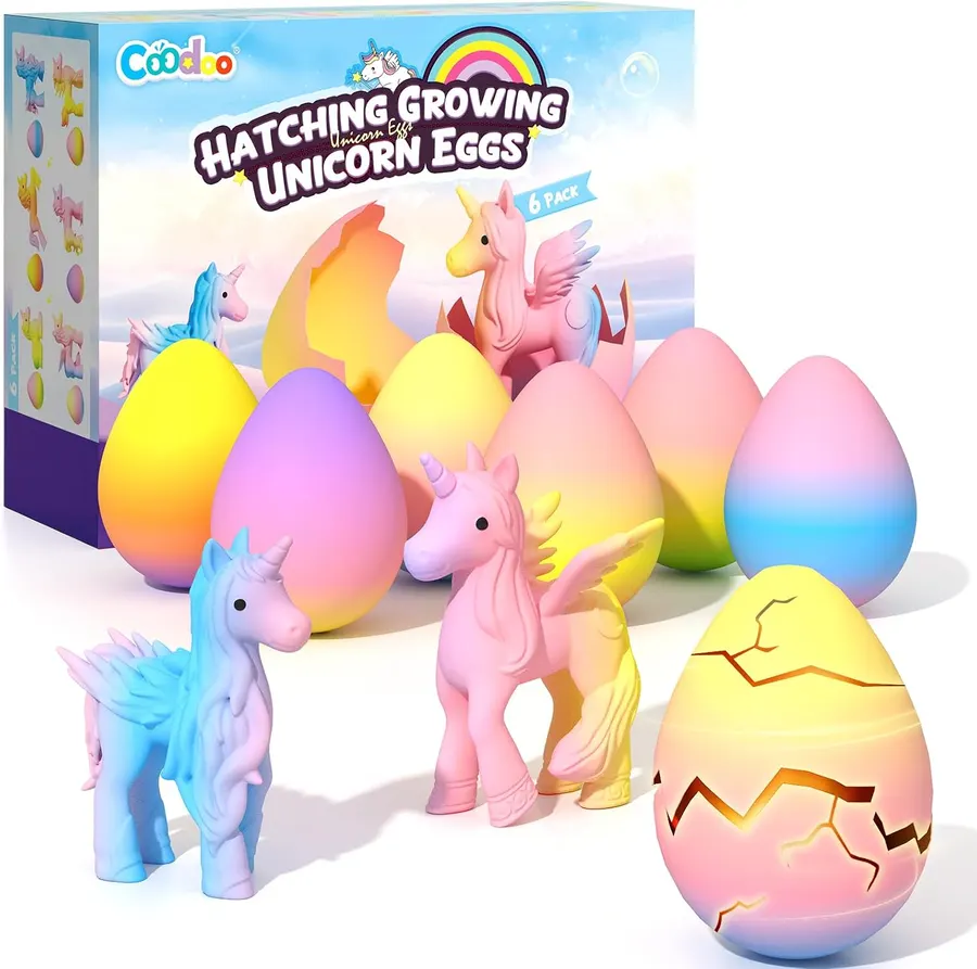 Juego de Magia Unicornio: 6 Huevos de Arcoíris para Niños, Regalos Creativos para Cumpleaños y Pascua — imagen 1