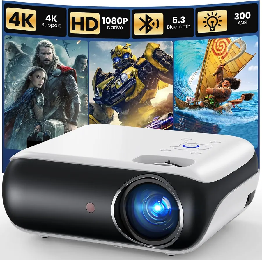 Proyector HAPPRUN 1080P con Bluetooth - Alta Definición — imagen 1