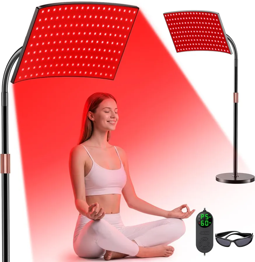 Panel de Terapia de Luz Roja e Infrarroja 180 LED con Soporte 360° — imagen 1