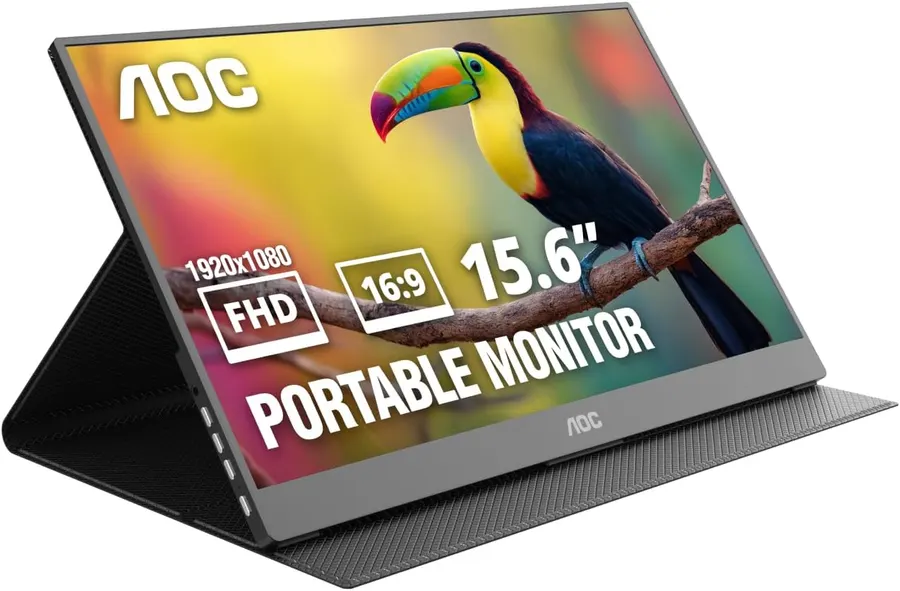 Monitor Portátil AOC 16" FHD 60Hz USB-C IPS Ultra Slim con Smart Cover — imagen 1