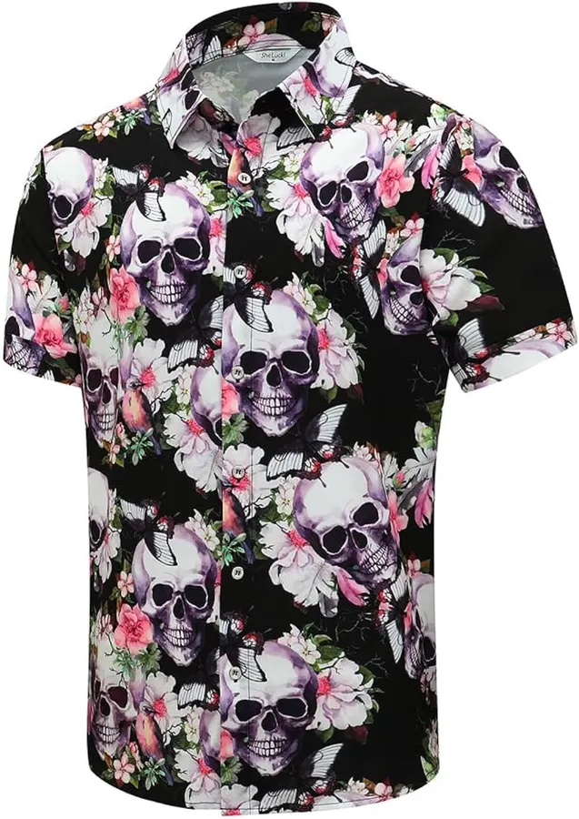 Camisa hawaiana para hombre, unisex, de manga corta — imagen 1