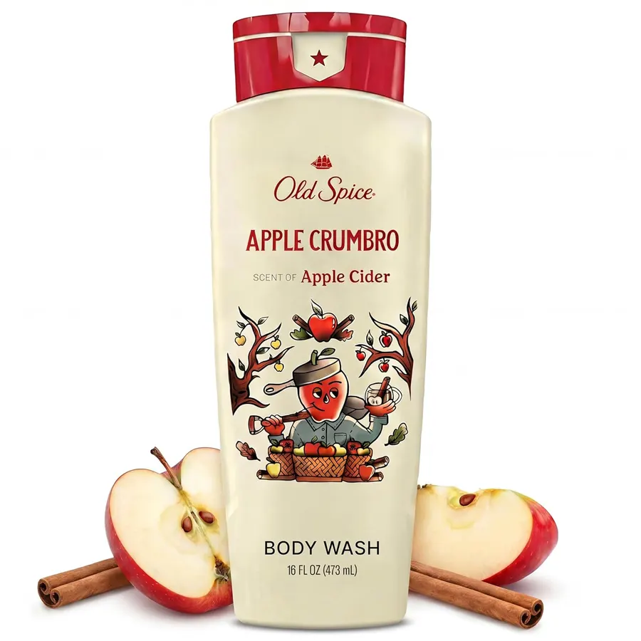 Gel de Ducha Old Spice para Hombres, Aroma Manzana Crumble, 16 fl oz | Frescura 24/7 — imagen 1