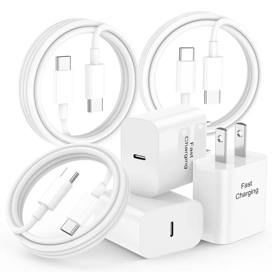 Pack x3 Cargadores USB-C 20W PD 3.0 con Cables de 1,8 m — imagen 1