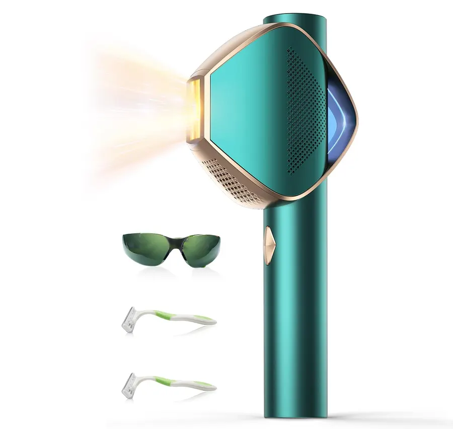 Depiladora láser IPL 999999 flashes 19.8J tres modos rostro cuerpo bikini Mihilo verde — imagen 1