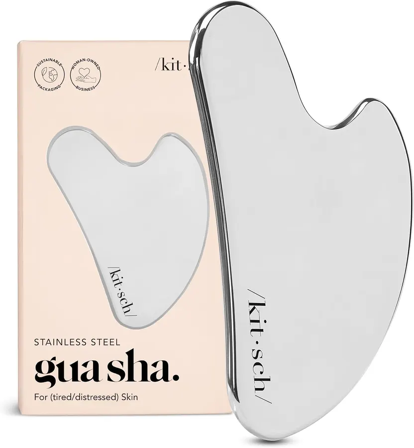 Kitsch Herramientas faciales Gua Sha de acero inoxidable — imagen 1