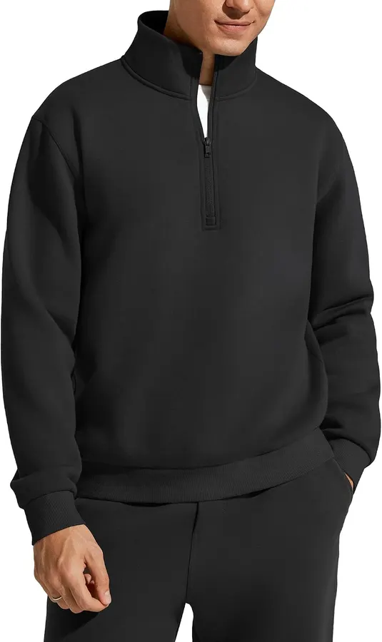 Sudadera Polar Hombre Media Cremallera Cuello Alto — imagen 1
