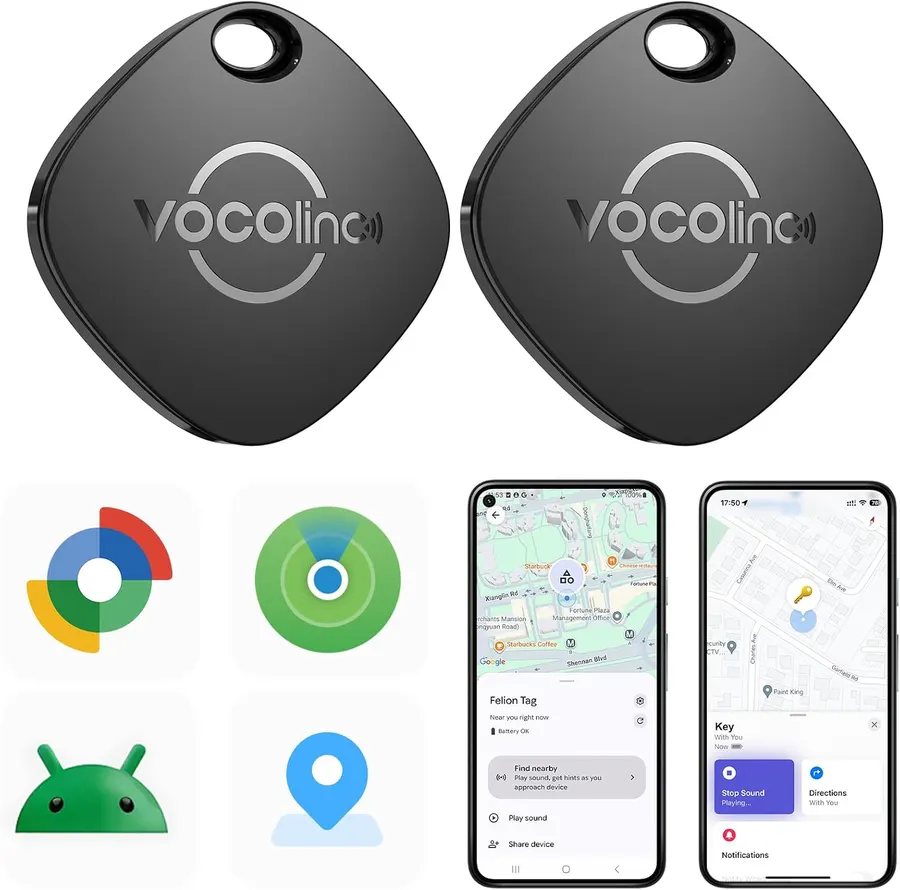 VOCOlinc Air Tracker: Doble Conectividad Bluetooth, Alerta de Pérdida y Batería Reemplazable. — imagen 1