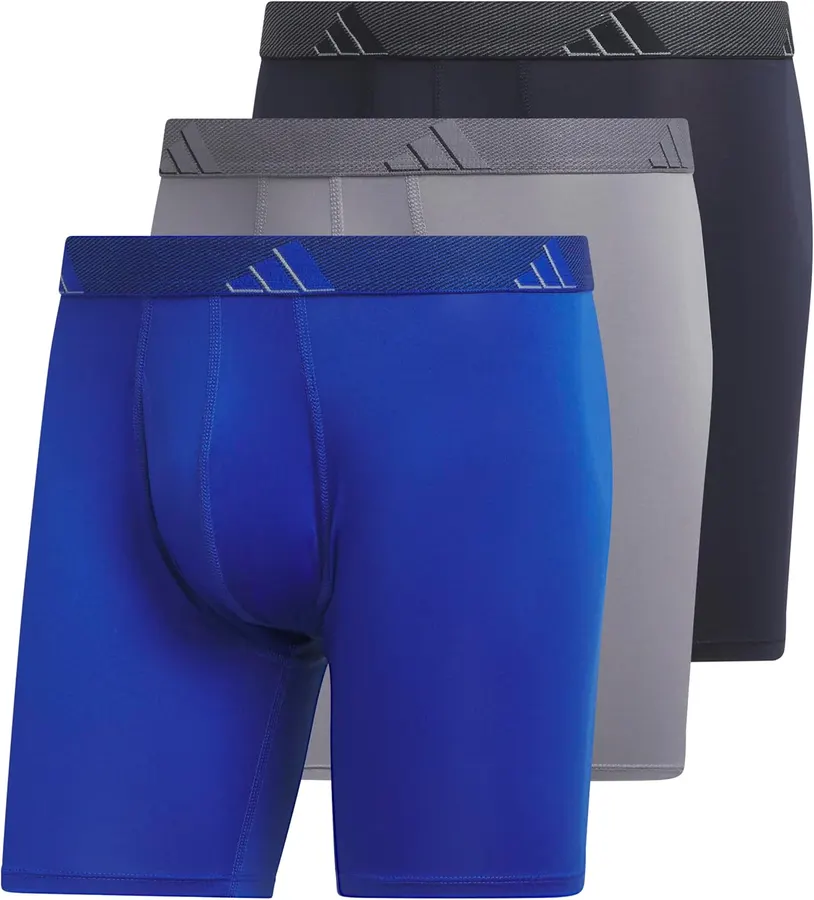 Calzoncillos boxer de Microfibra adidas para hombre (3-pack) con ajuste deportivo y secado rápido — imagen 1