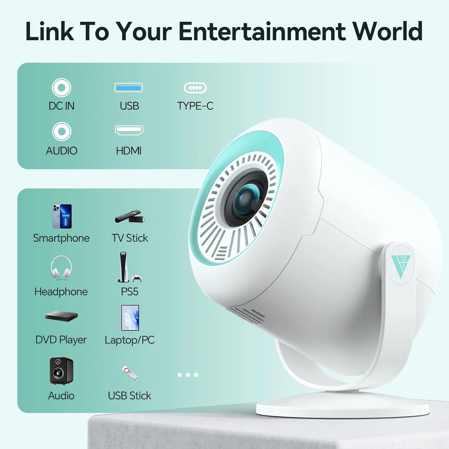 Mini Proyector WiFi Bluetooth 720P Enfoque Eléctrico — imagen 5