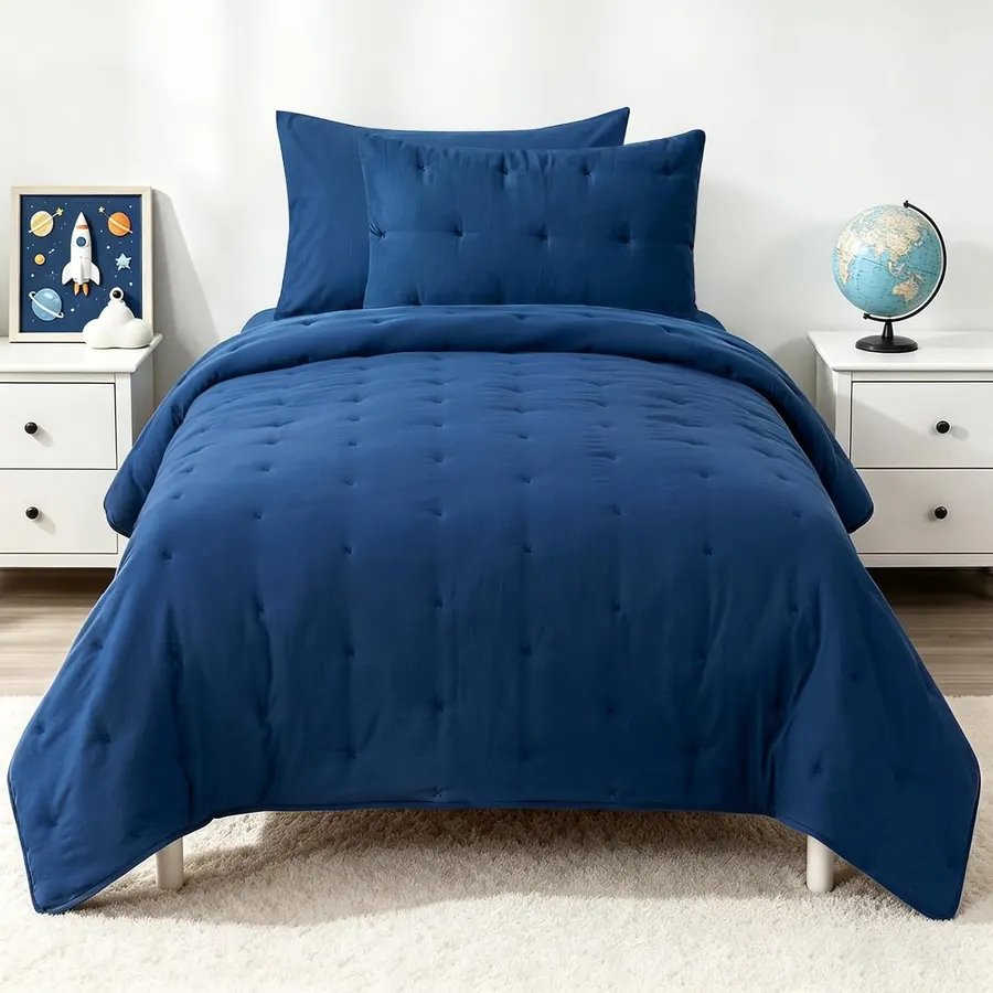 Juego de Cama Individual XL 5 Piezas Edredón y Sábanas — imagen 1