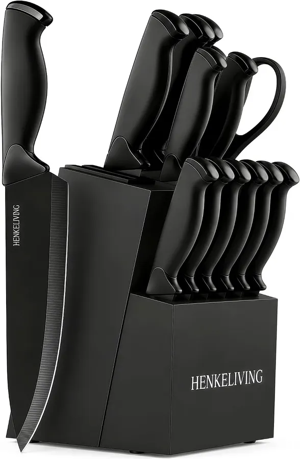 Juego de Cuchillos de Cocina HENKELIVING de 14 Piezas con Afilador Integrado y Mangos Ergonómicos — imagen 1