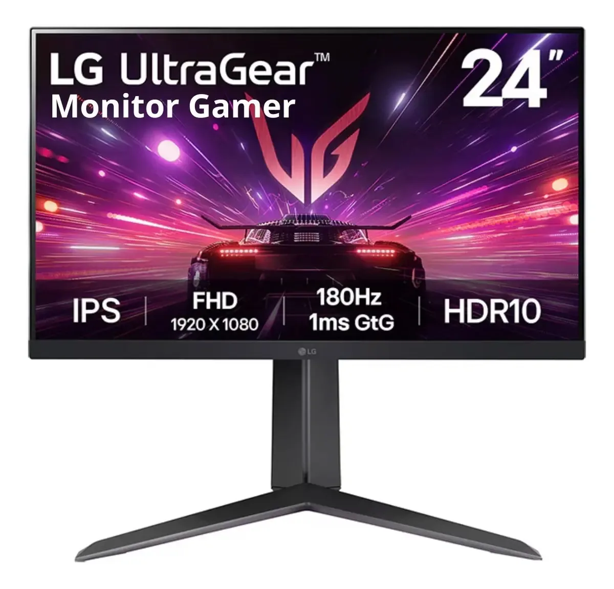 Monitor LG Gamer UltraGearTM 24" FHD -IPS - 180Hz 1ms (GtG) — imagen 1