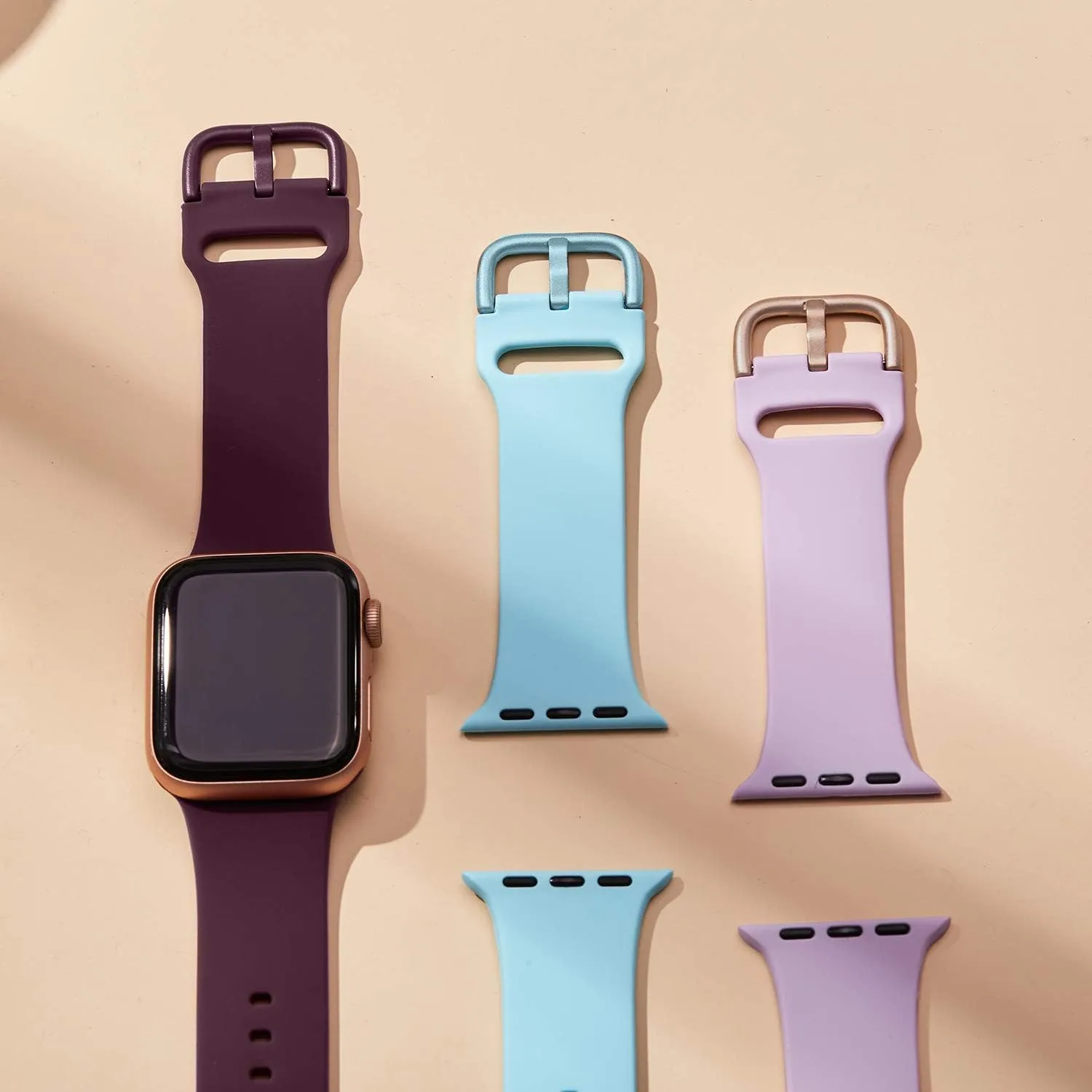 Correa deportiva para Apple Watch, 49, 46, 45, 44, 42, 41, 40 y 38 mm, correa de silicona suave, cierre clásico, reemplazo para iWatch… — imagen 3