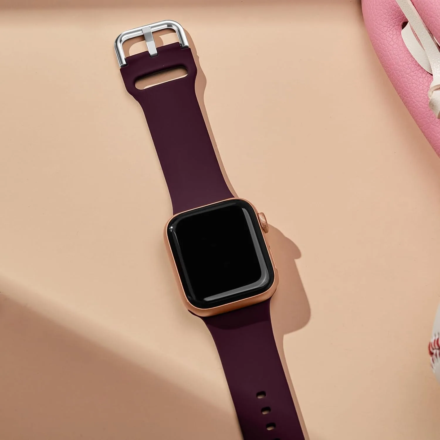 Correa deportiva para Apple Watch, 49, 46, 45, 44, 42, 41, 40 y 38 mm, correa de silicona suave, cierre clásico, reemplazo para iWatch… — imagen 2